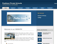Tablet Screenshot of peaklaneschools.com